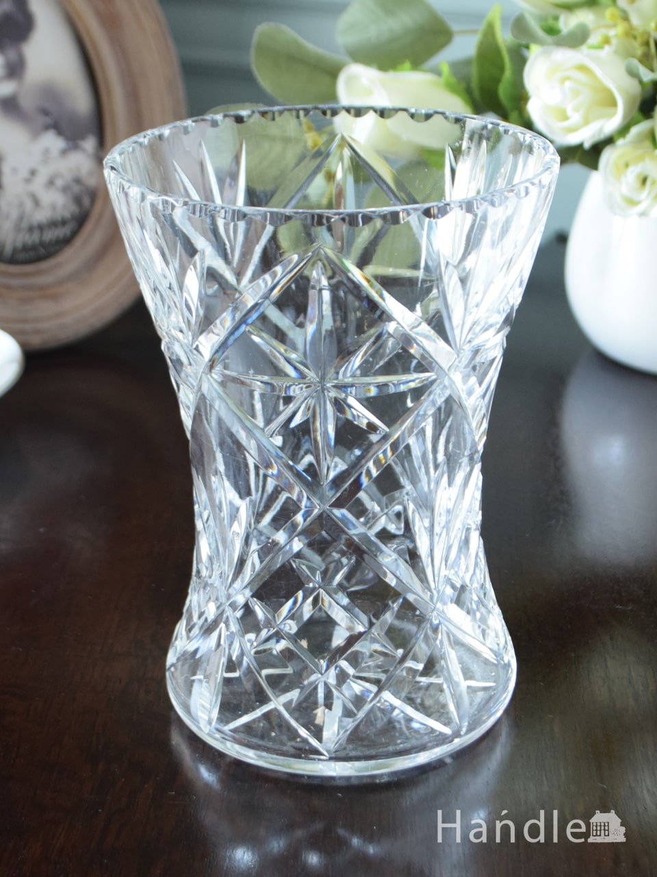 アンティークガラスの花瓶 イギリスで見つけたおしゃれなフラワーベース Pg 6938 アンティーク雑貨