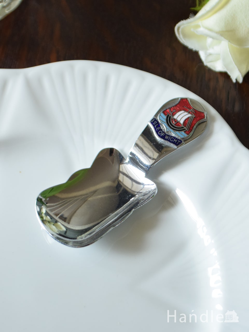 英国のアンティーク雑貨、アンティークキャディスプーン (ISLE OF WICHT) (m-4701-z)