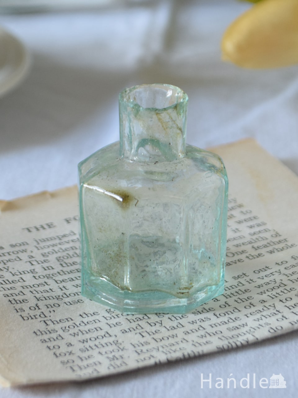 イギリスのアンティークガラス雑貨、ヴィクトリアンインク瓶 (m-5310-z)