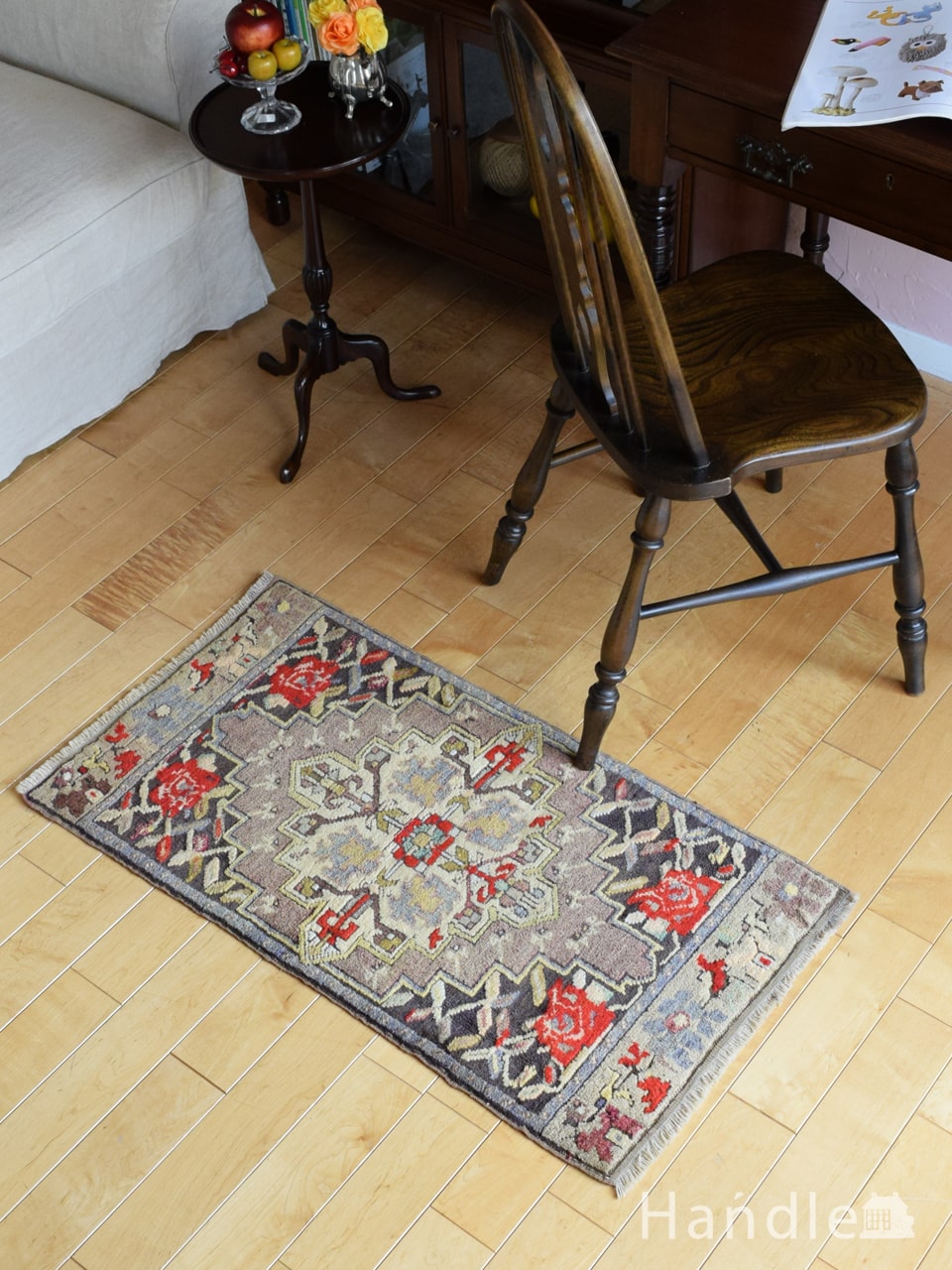 トルコのおしゃれな絨毯、1点もののビンテージ、コンヤのトライバルラグ (m-5040-z)