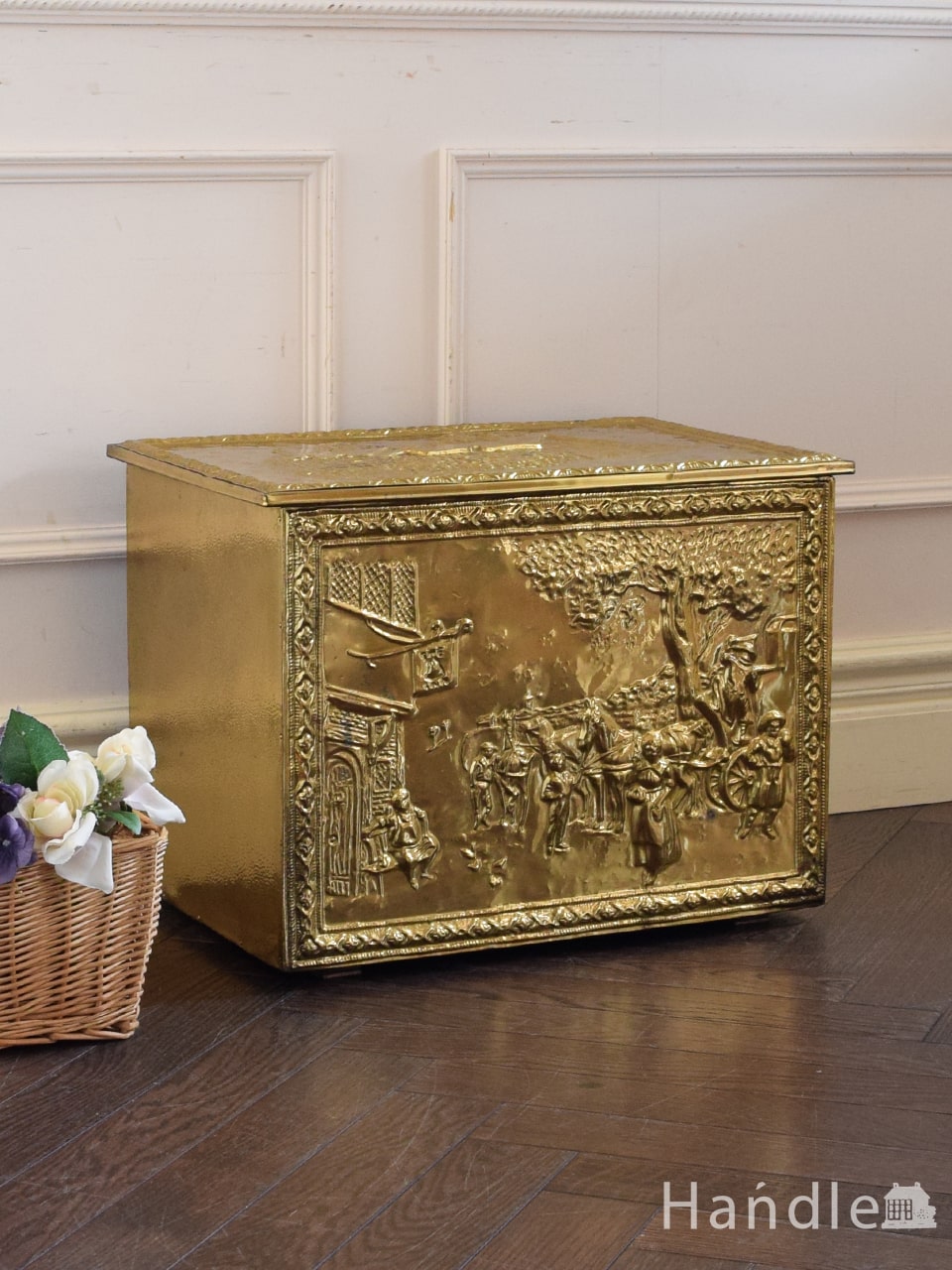 アンティークの真鍮の箱、イギリスで見つけたブラスボックス