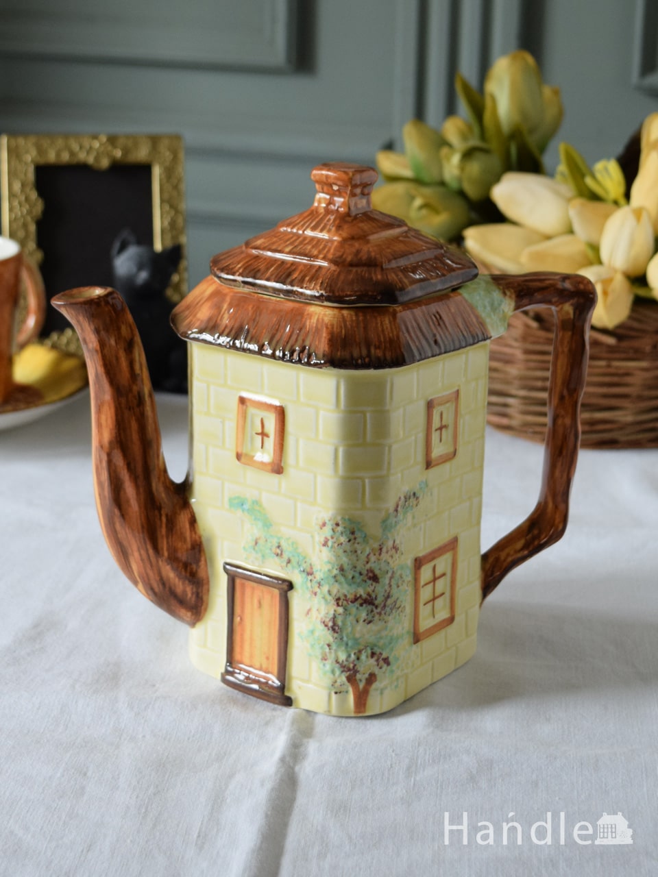 コテージウェアのアンティークポット、Price & Kensington（Keele Street Pottery）のHot Water Jug