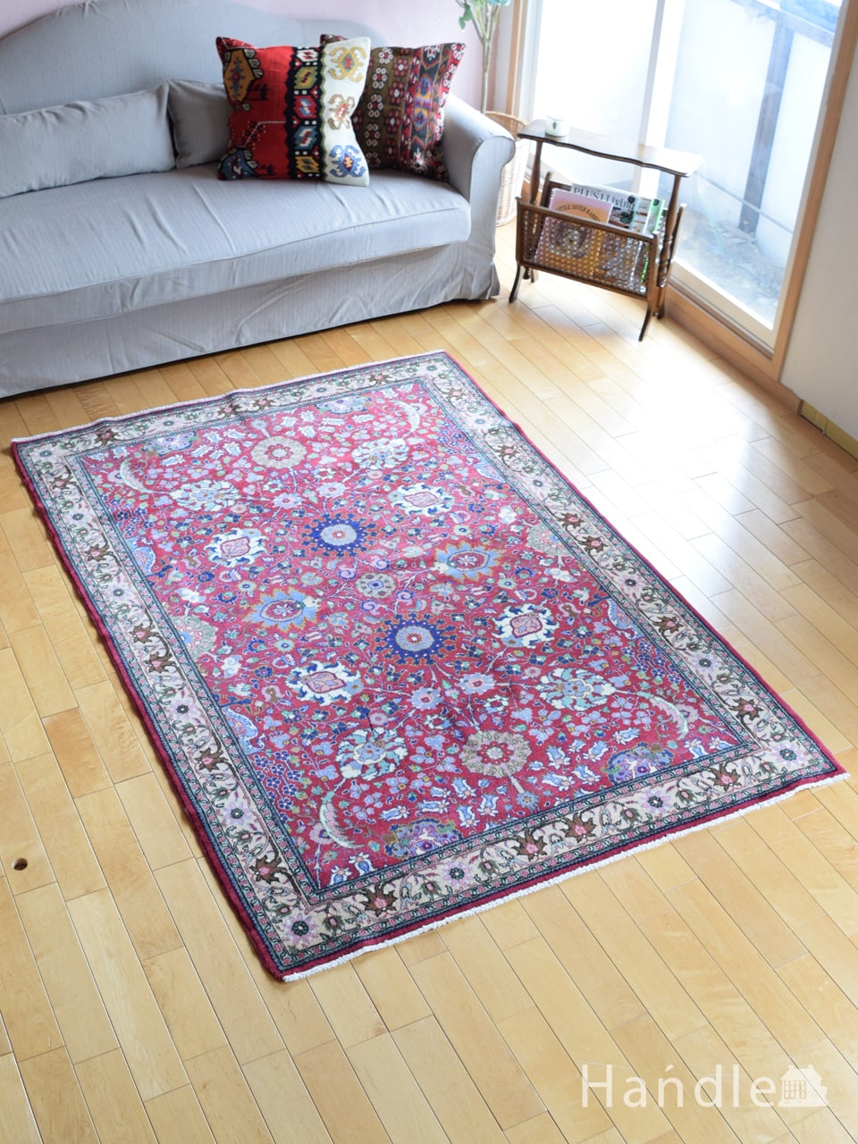 トルコから届いたケマリエの絨毯、ビンテージのおしゃれなトライバルラグ  (m-6394-z)