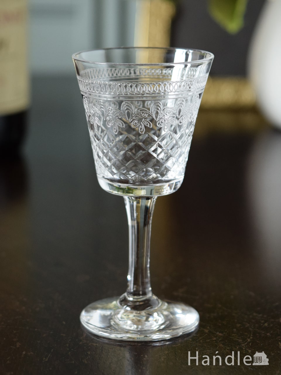 イギリスのアンティーク食器、PALL MALL社「レディ・ハミルトン」シリーズの美しいグラス (m-6076-z)