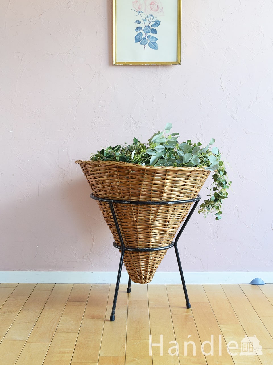 アンティークバスケット antique basket オシャレな籐のかご フランス