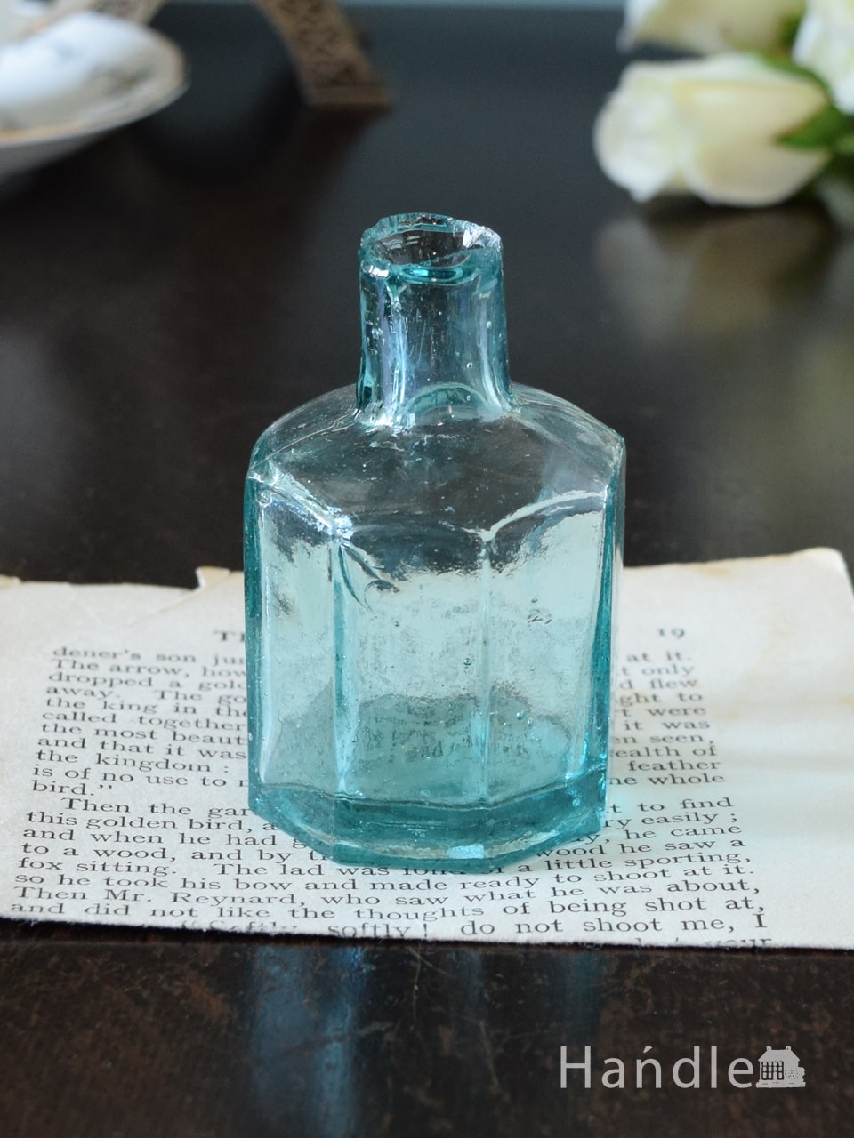 イギリスのアンティークガラス雑貨、ヴィクトリアンインク瓶 (m-7318-z)