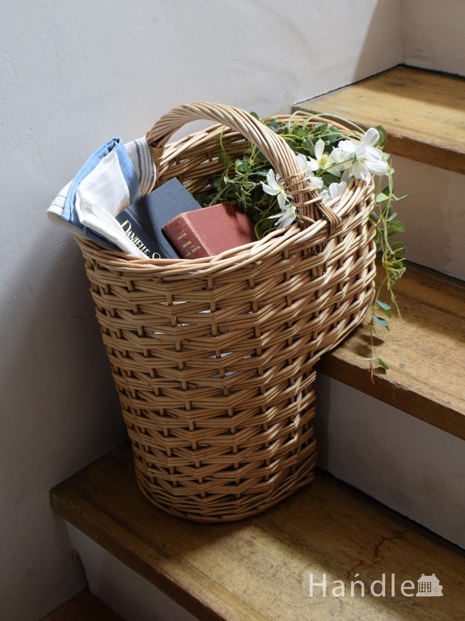 アンティークバスケット antique basket オシャレな籐のかご フランス