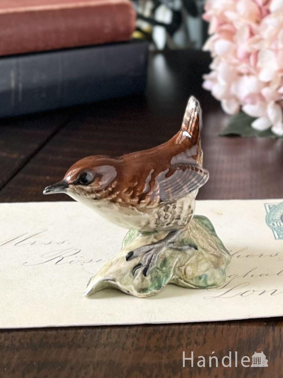 イギリスアンティークのオブジェ、ベスウィック社の小鳥の置物（BESWICK ENGLAND） (m-9390-z)