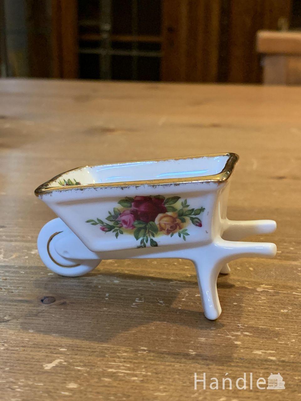 アンティ―ク　小物入れ手押し車 (h-1345-z)