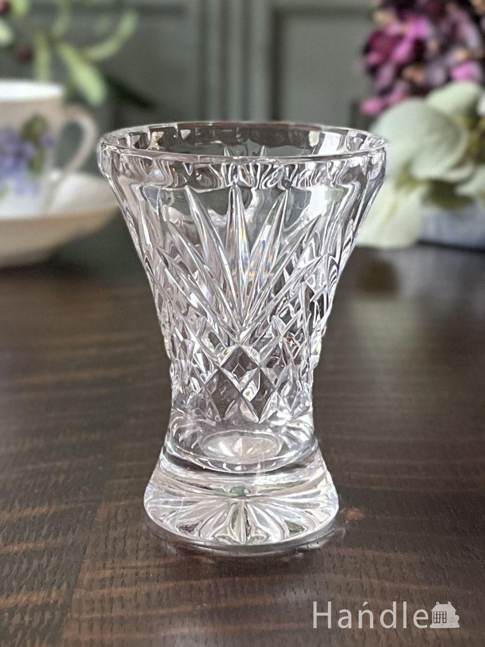 アンティークガラスの花器、小さくて可愛いフラワーベース(一輪挿し)