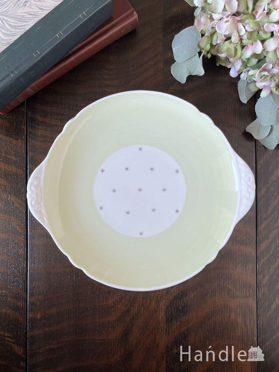 小さなお星さまが輝くデザインのアンティーク食器、シェリーの北極星「Pole Star」のB＆Bプレート