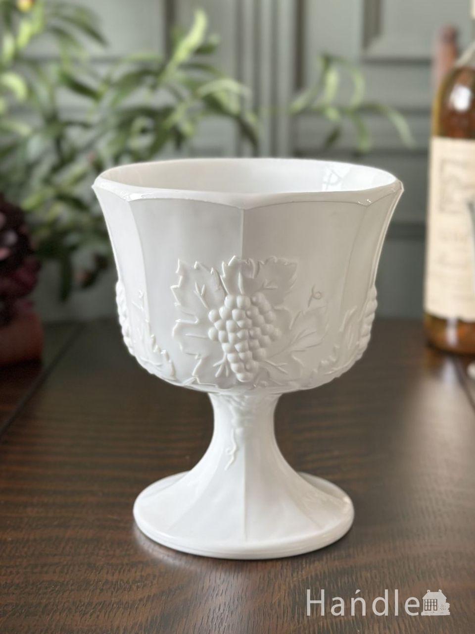 アンティ―クミルクガラスコンポート (m-9551-z)