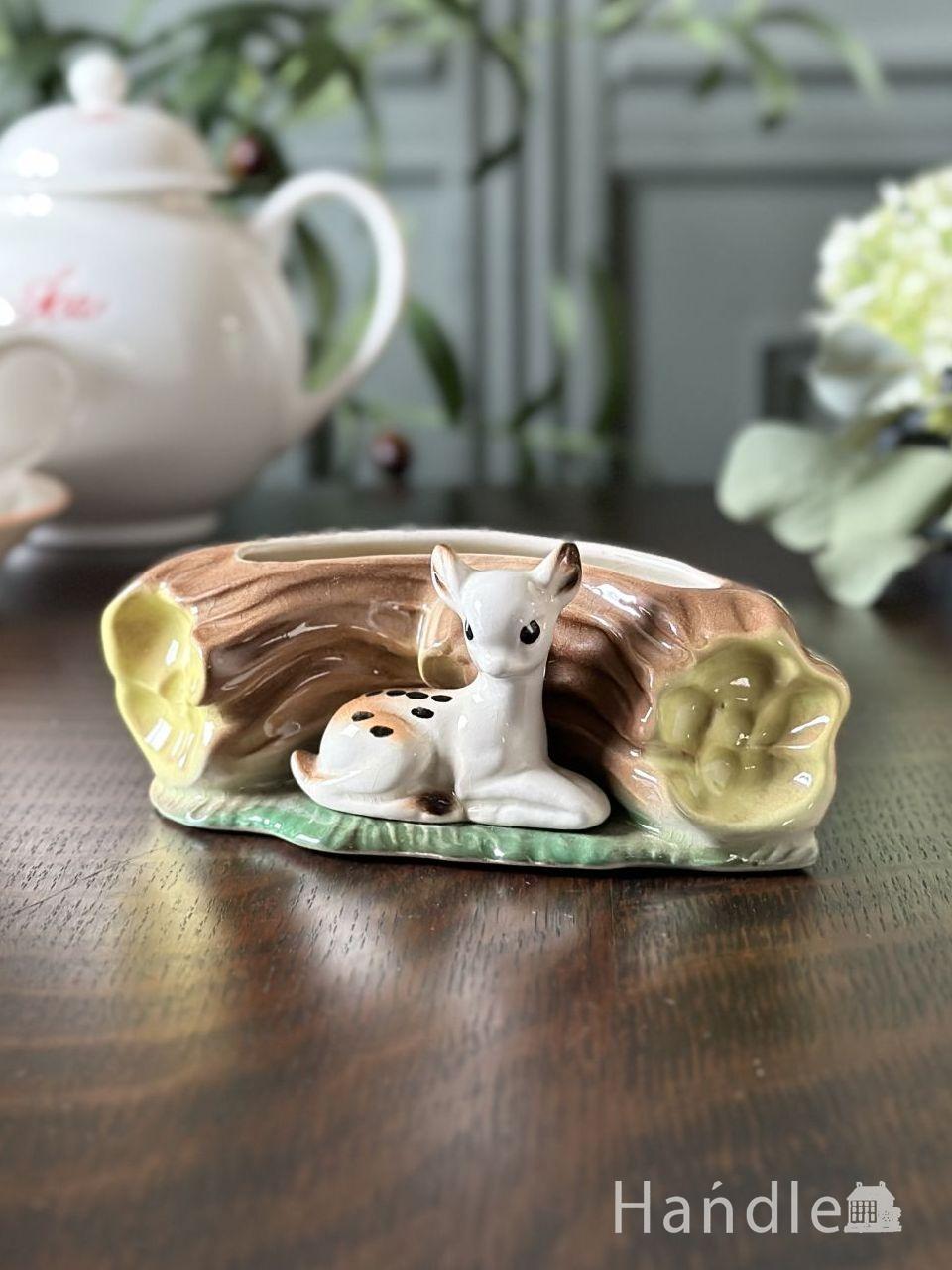 英国ホーンジのファウナロイヤルシリーズ、イギリスから届いた森の中のバンビの花瓶