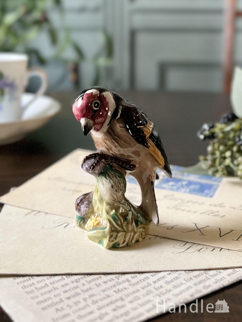 英国アンティークの小鳥のフィギュリン、ベスウィック社のBritish Birdsのオブジェ (m-9670-z)