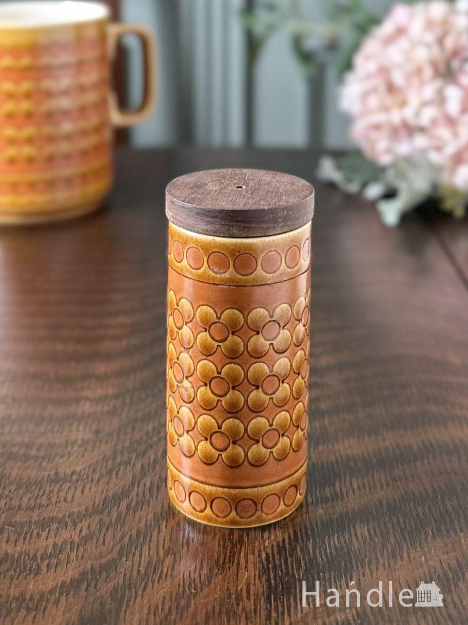 ホーンジーHORNSEAの「サフラン(Saffron)」、ビンテージのおしゃれなスパイスポット(ソルト) (m-9837-z)