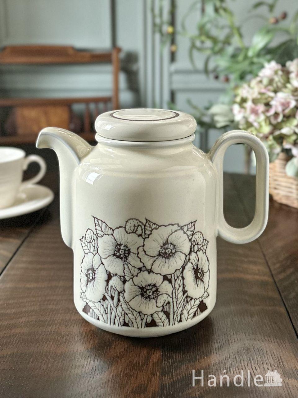 ホーンジー（HORNSEA)のおしゃれなポット、コーンローズのビンテージポット (k-6070-z)