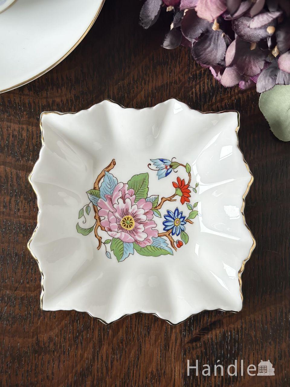 英国アンティークのエインズレイのお皿、PEMBROKE（ペンブローク）のピンディッシュ