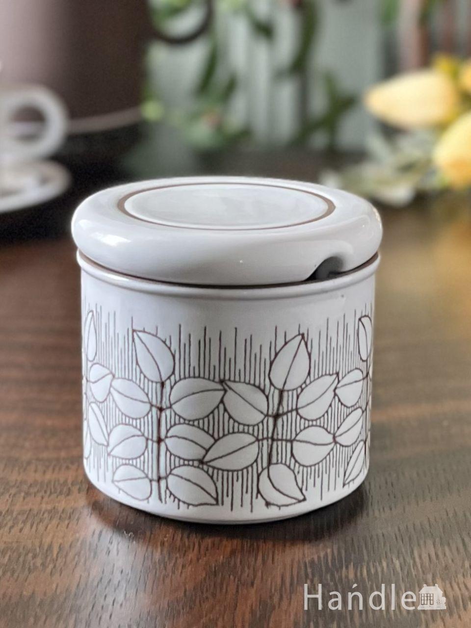 ホーンジー社(HORNSEA)のおしゃれなキャニスター、カリスマのビンテージシュガーポット (k-6078-z)