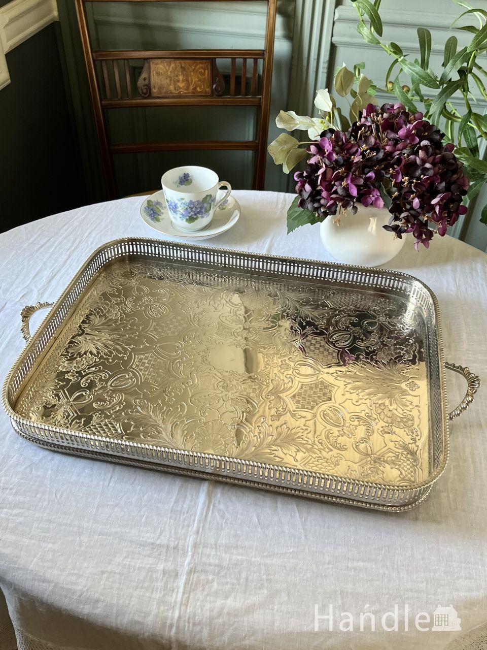 Arthur Price of Englandのギャラリートレイ、英国王室御用達のシルバープレート (m-9881-z)