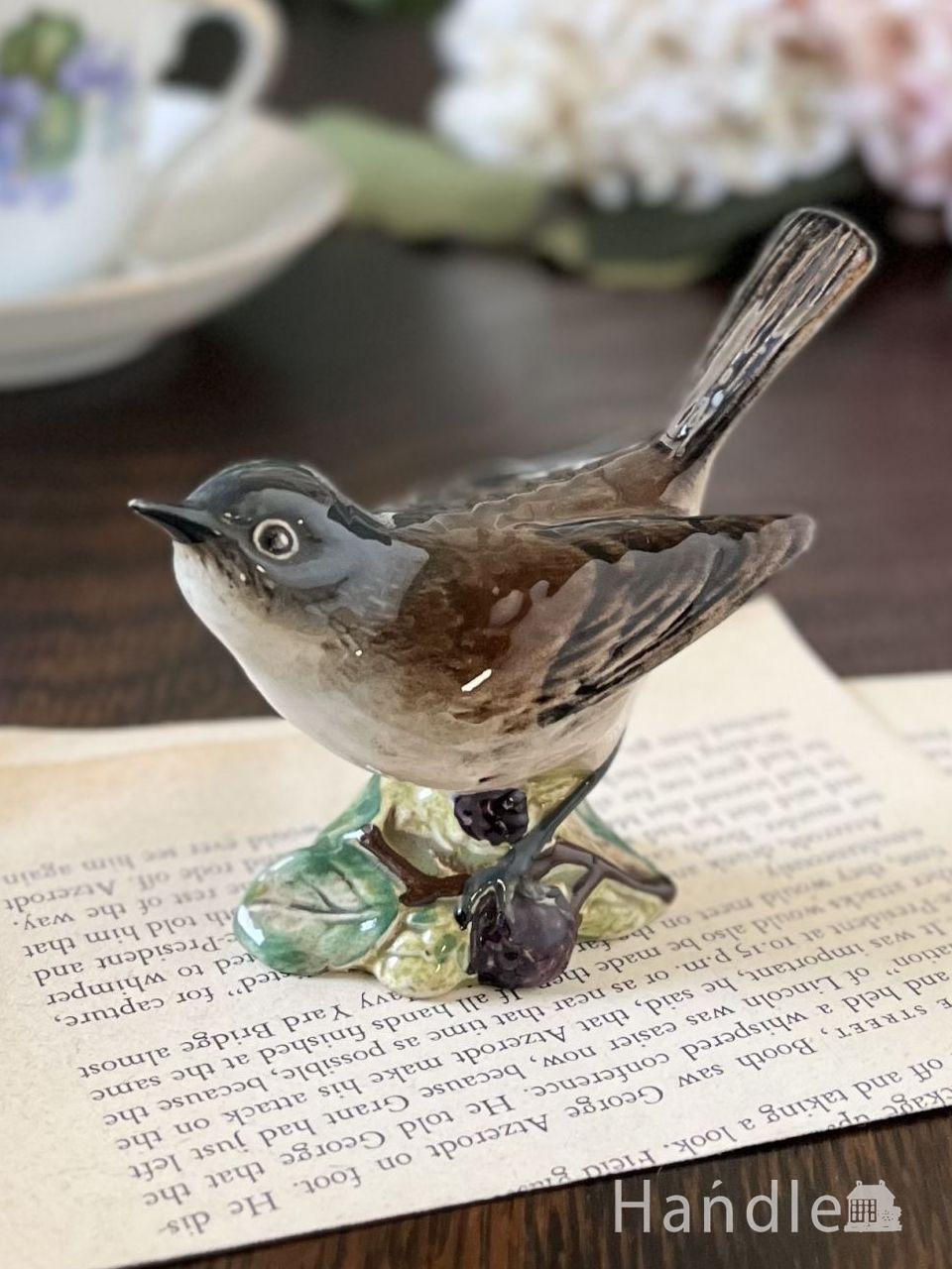 ベスウィック社British Birdsのフィギュリン、イギリスから届いたホオジロムシクイ (m-9794-z)