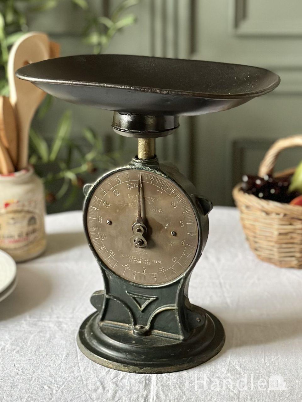 英国SALTER社のアンティークスケール、おしゃれなアンティークのキッチン雑貨