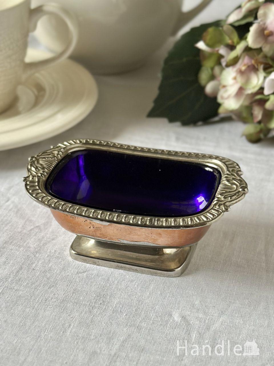 英国アンティークのテーブルウェア、シルバープレートのスパイス入れ