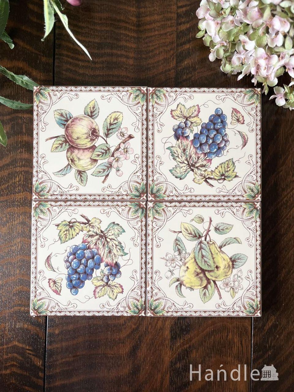 ヴィクトリアンタイルを使ったトリベット、英国アンティークのおしゃれな鍋敷き