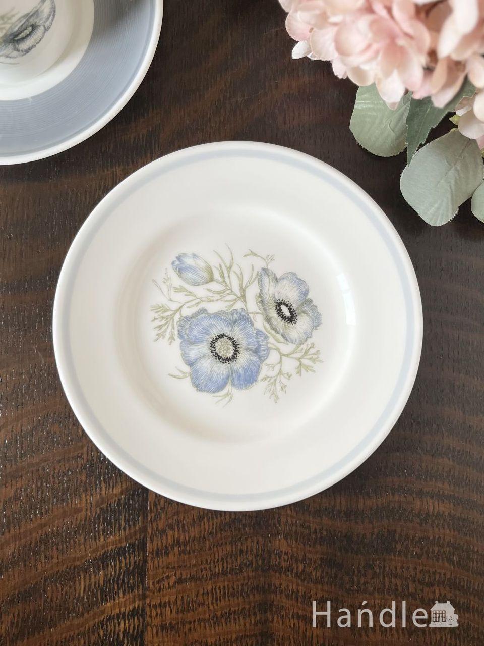 スージークーパーのパンプレート、青い花が描かれたビンテージのグレンミスト