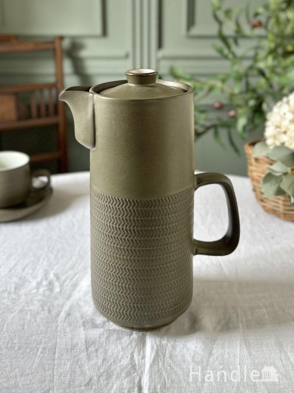 イギリスから届いたビンテージのDENBY（デンビー）、Chevron（シェブロン）シリーズのティーポット