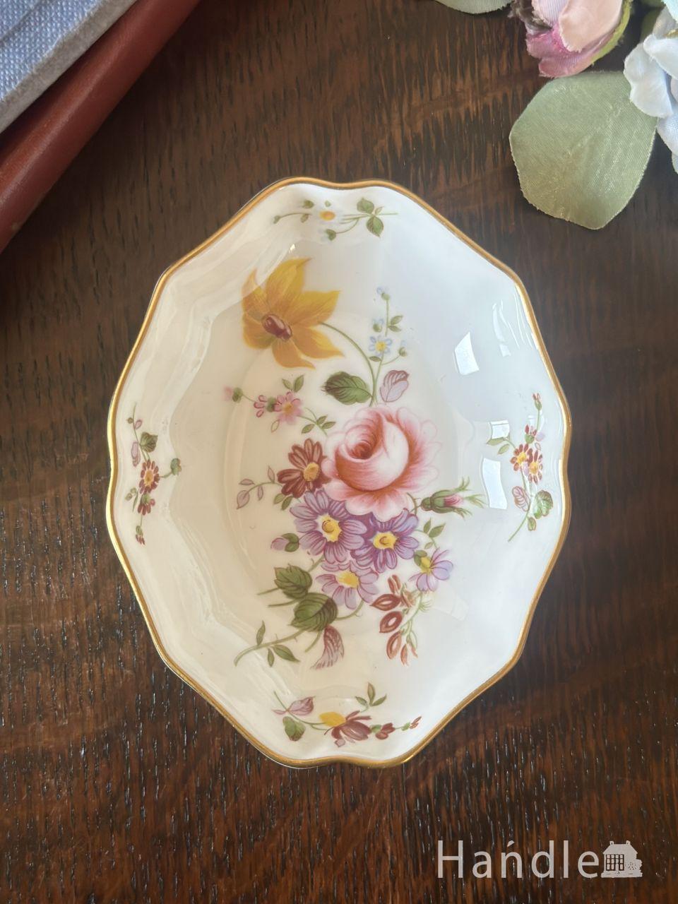 ロイヤルクラウンダービーのポジー、イギリスから届いたアンティークミニディッシュ(DERBY POSIES) (m-10438-z)