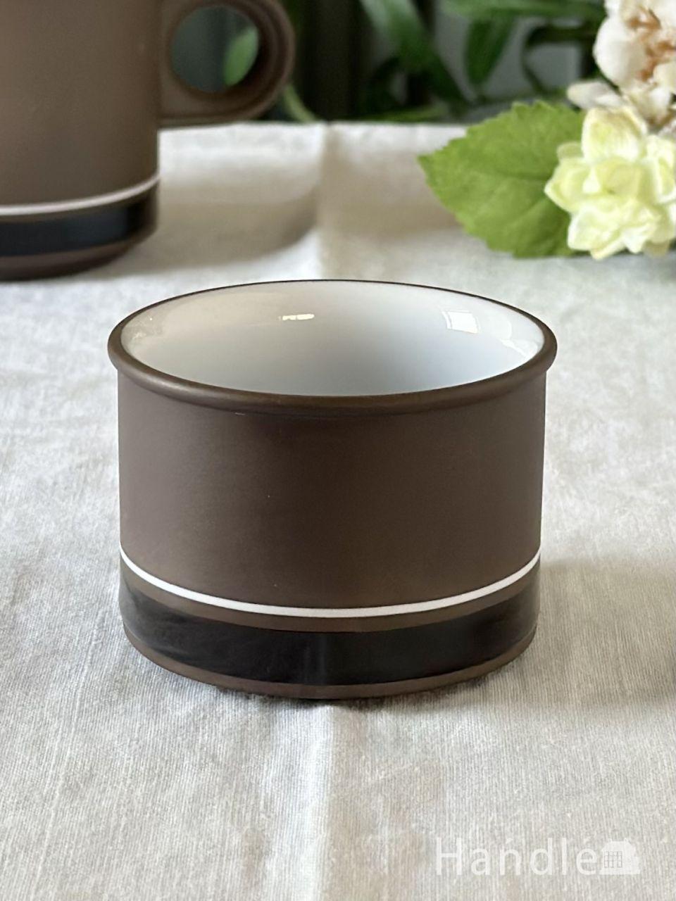 イギリスから届いたホーンジー（HORNSEA)のおしゃれな食器、コントラスト（Contrast）のビンテージシュガーボウル (k-6182-z)
