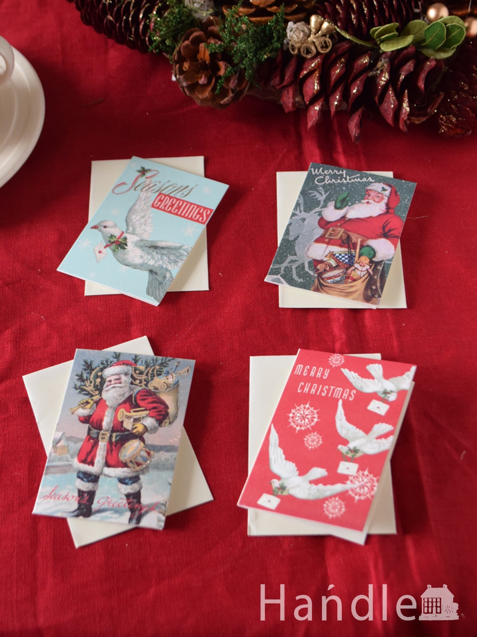 カバリーニ社のおしゃれなクリスマス限定メッセージカードセット (cm-209)
