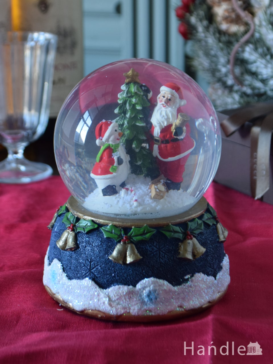 クリスマスのお部屋をおしゃれに彩るオブジェ、雪が舞うクリスマススノードーム(cm-213)｜インテリア雑貨