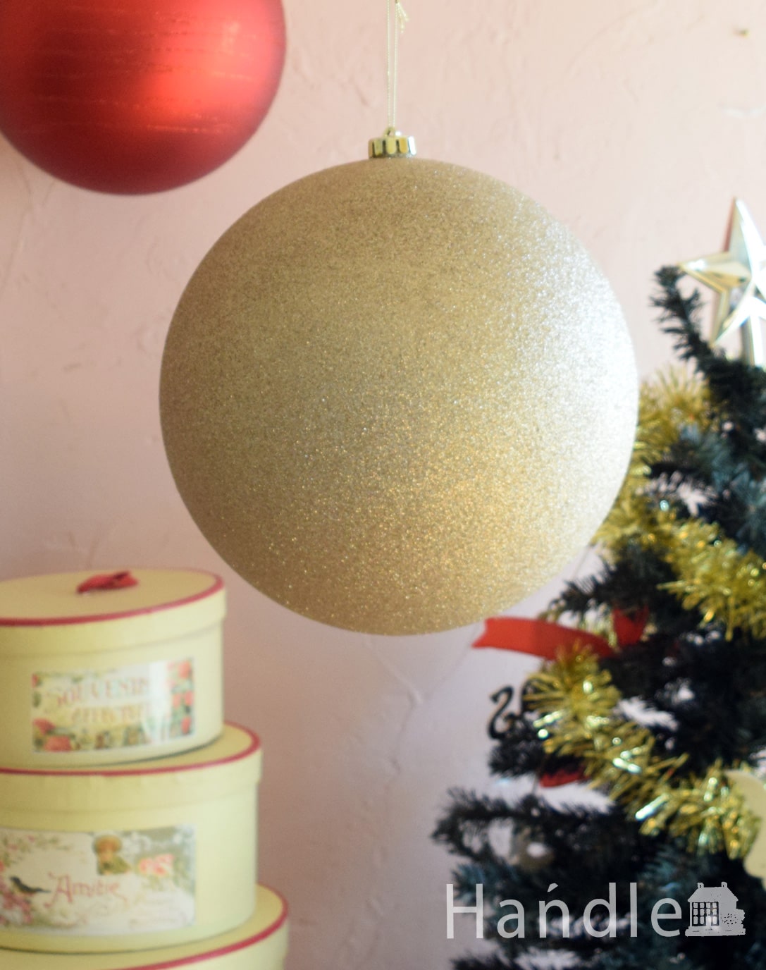 クリスマスのお部屋をおしゃれに彩る、オーナメントバルーン（GD） (cm-222)