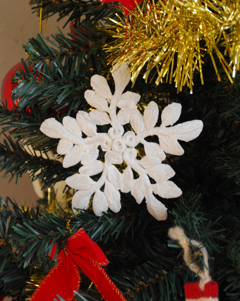 クリスマス用のディスプレイ雑貨、可愛いお花のモチーフのオーナメント (cm-68)