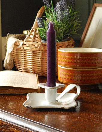 アンティーク ホーローキャンドルスタンド フランス