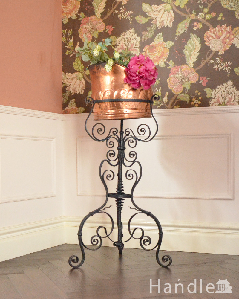 ガーデンで使えるアンティーク家具、素敵なプラントホルダー (d-1221-f)