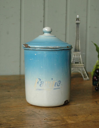 1920年代のアンティーク キャニスター（farine） (d-745-z)