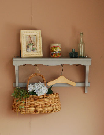 1940年代のアンティーク シェルフ（グレー） (d-818-f)