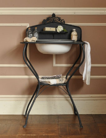 1930年代のアンティーク ウォッシュスタンド（ブラック） (d-915-f)