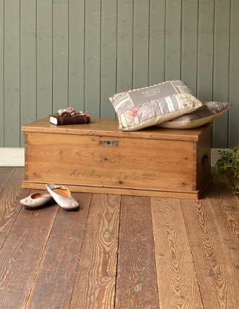 1930年代のアンティーク ブランケットボックス (d-970-f)