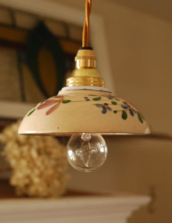 1940年代のアンティーク シェード ペンダントライト（器具セット付き