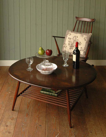 アンティーク  アーコール コーヒーテーブル （ダーク） (e-44)