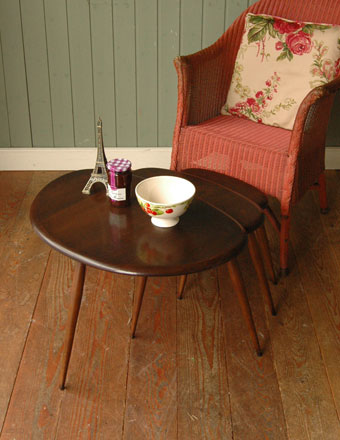 アンティーク  アーコール ネストテーブル （ダーク） (e-69)