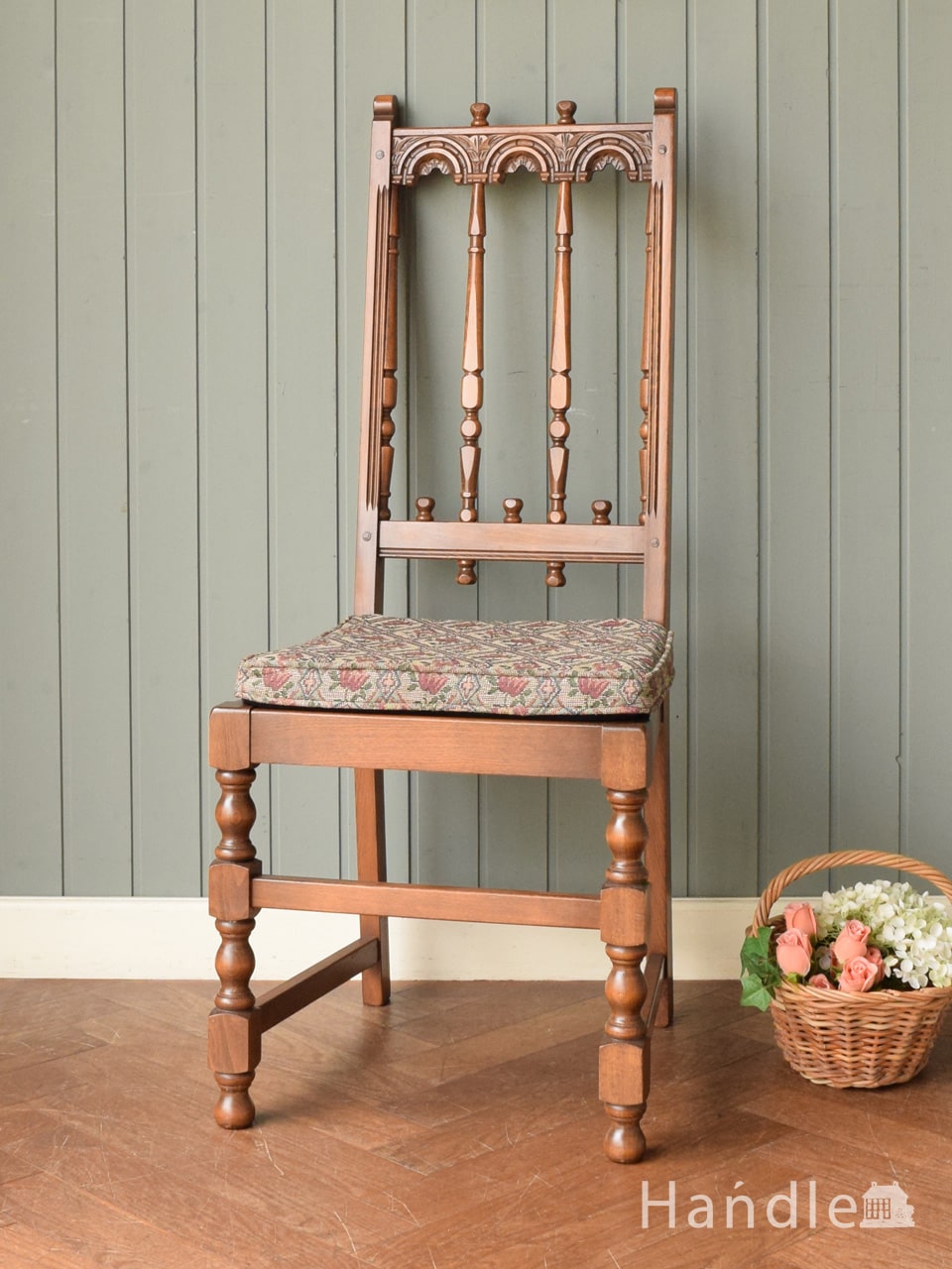 背もたれがカッコイイ、アーコール社のアンティークチェア (k-1946-c)