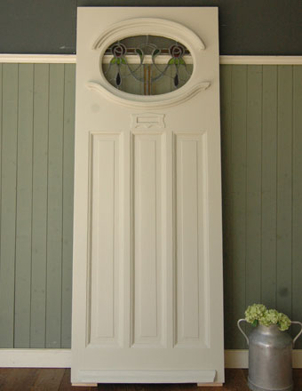 1920年代のアンティーク ステンドグラス ドア (g-449-f)