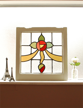 1940年代のアンティーク ステンドグラス (g-699)