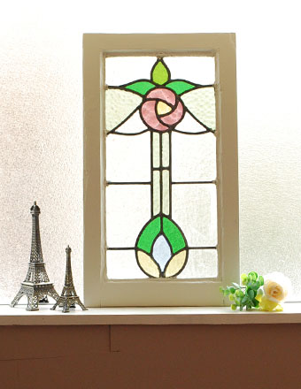 1940年代のアンティーク ステンドグラス (g-796)