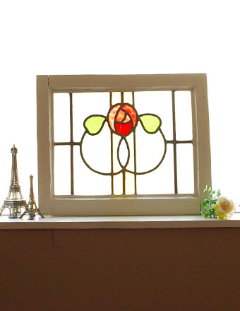 1940年代のアンティーク ステンドグラス (g-800)