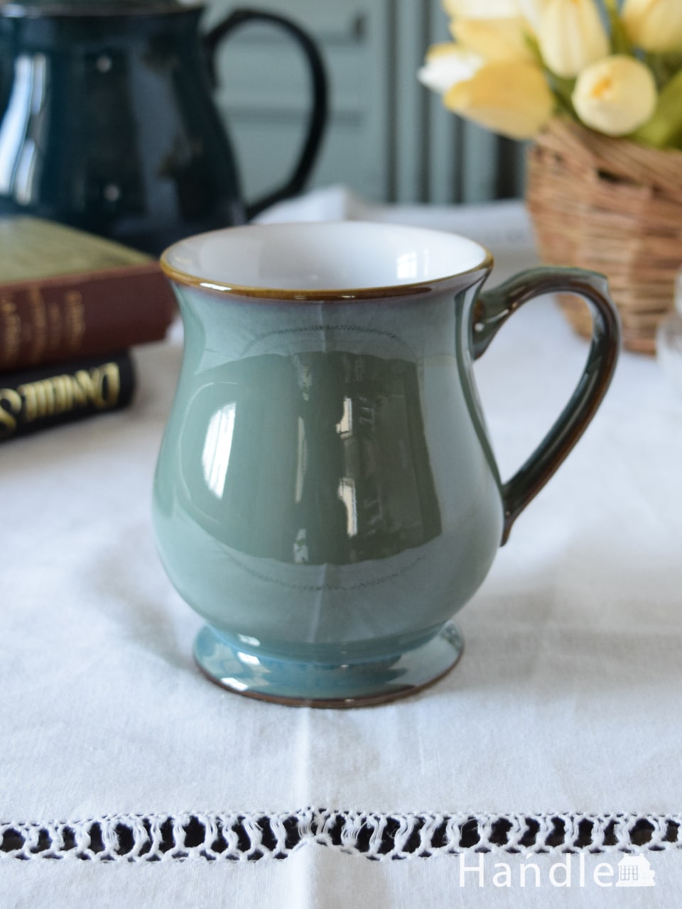 イギリスから届いたデンビー社（DENBY）リージェンシーグリーン(Regency Green)のクラフトマンズマグ(n1-522)｜インテリア雑貨